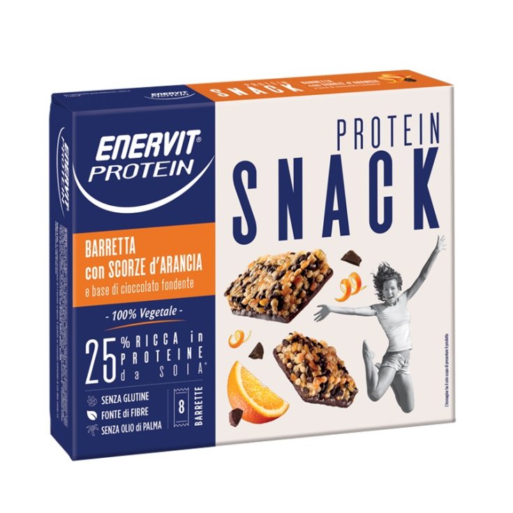 Protein Snack Barretta Scorze D'Arancia Enervit Protein 8 Barrette