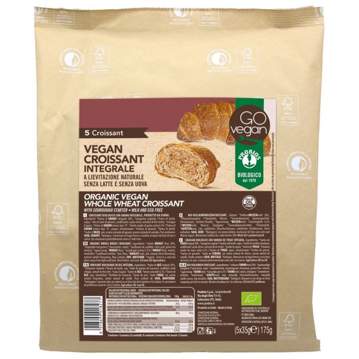 Go Vegan Croissant Integrale Probios 175g