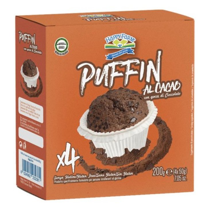 Puffin Al Cacao Con Gocce Di Cioccolato Happy Farm&reg; 160g