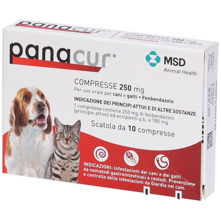 Panacur&reg; 250 Mg&nbsp;Msd Animal Health 10 Compresse