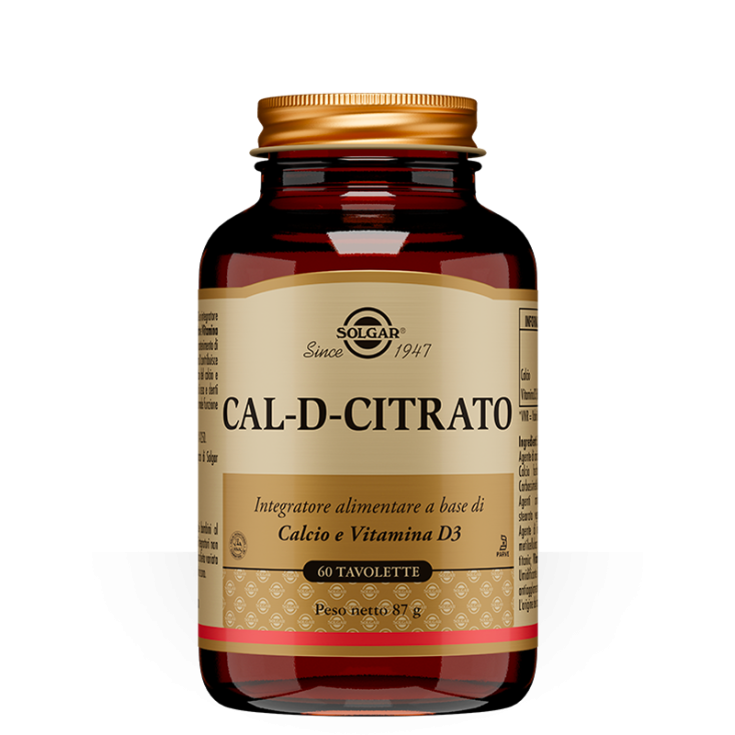 Cal-D-Citrato Solgar 60 Tavolette