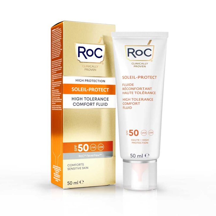 Soleil Protect Fluido Solare Viso SPF 50 Elevata Tollerabilit&agrave; RoC&reg; 50ml