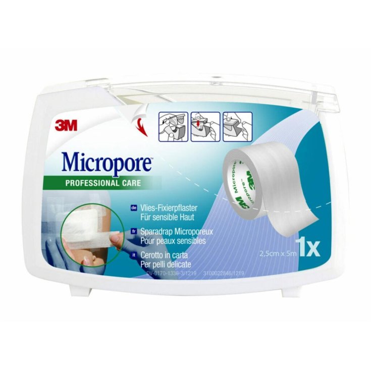 Micropore&trade; Cerotto In Carta Per Pelli Delicate 3M 1 Rocchetto