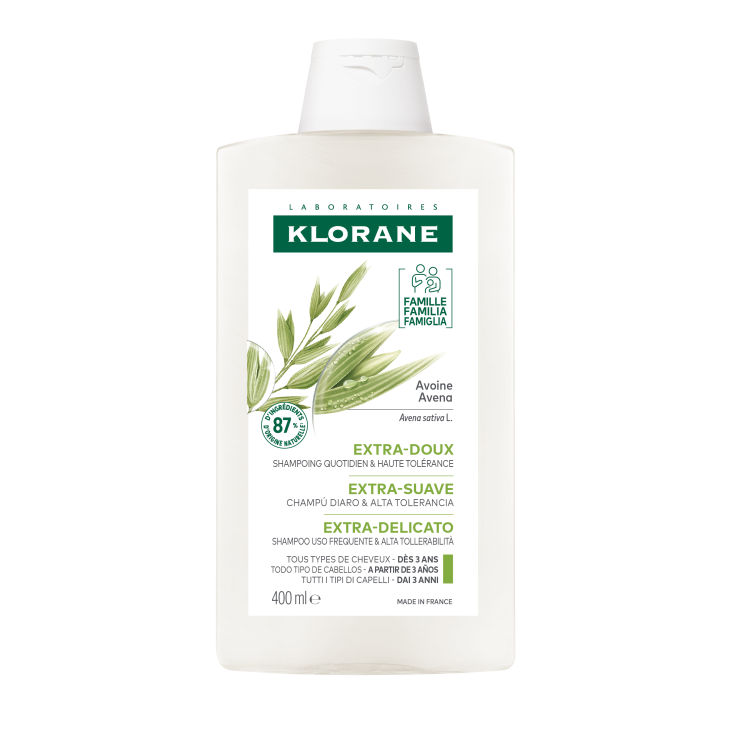 Klorane Shampoo all'Avena Extra delicato, tutti i tipi di capelli, 400ml