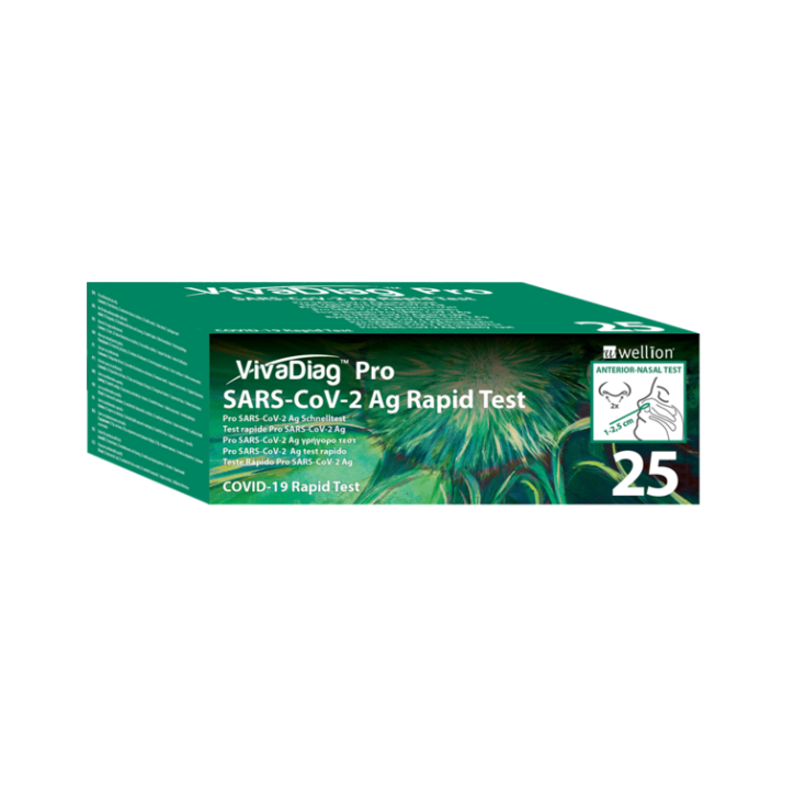 VivaDiag&trade; Pro SARS-CoV-2 Ag Rapid Test Wellion 25 Test