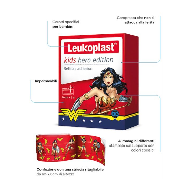 Kids Hero Edition 1mx6cm Leukoplast&reg; 1 Cerotto In Striscia