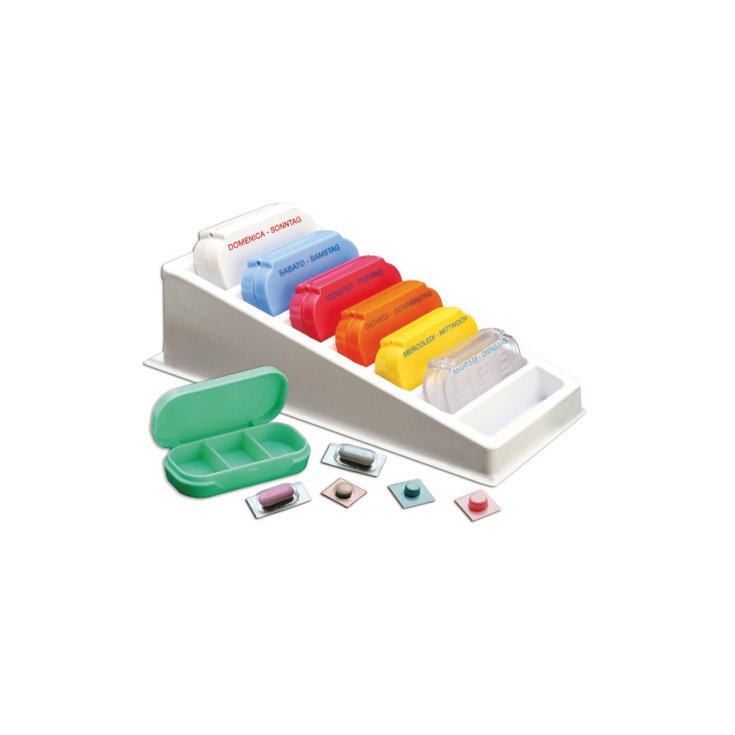 Portapillole Settimanale Mini Pillolbox 1 Base Da Tavolo