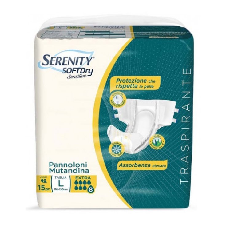Soft Dry Sensitive  Pannolone Mutandina L Serenity 15 Pezzi