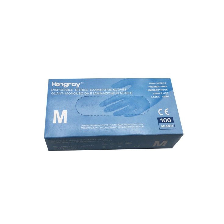 Guanto in Nitrile Hongray Taglia M&nbsp;100 Pezzi