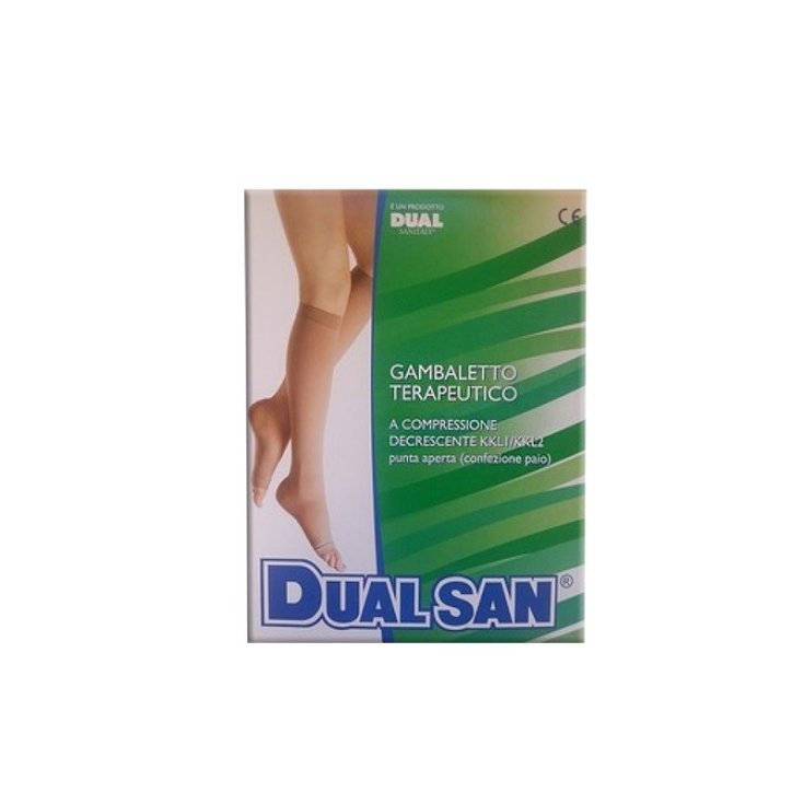 Gambaletto Terapeutico Compressione Decrescente KKL1/2 Punta Aperta&nbsp;DUALSAN Taglia 3&nbsp;