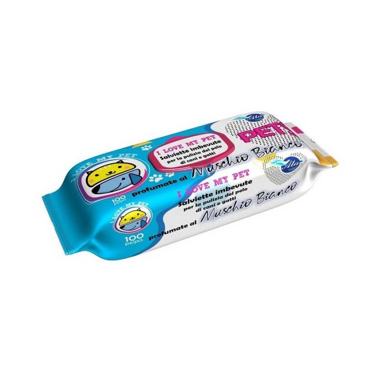 A+CURE&reg; PET SALVIETTE MUSCHIO BIANCO 100 Pezzi