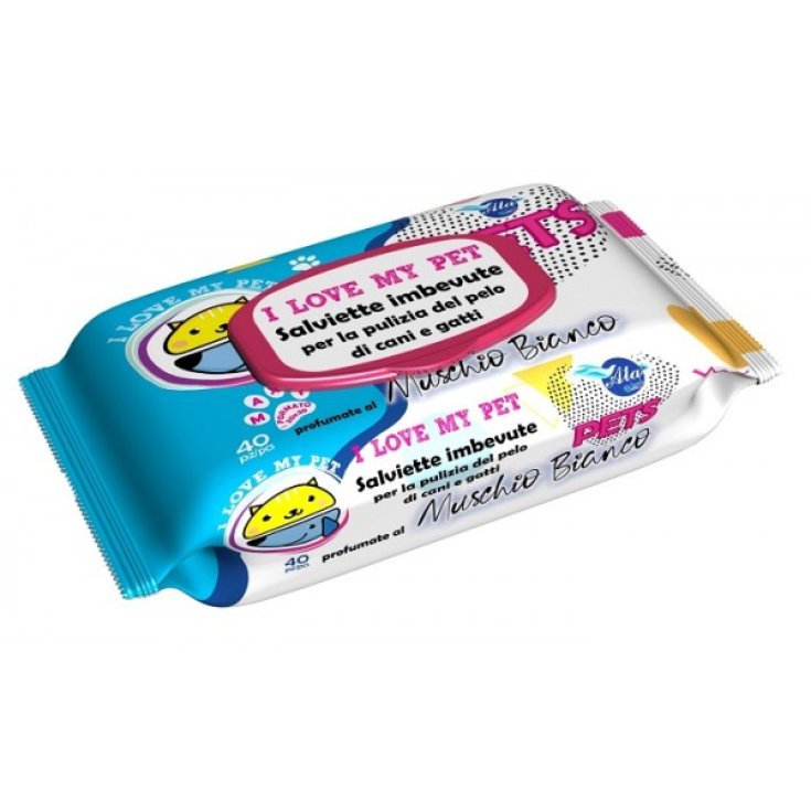A+CURE&reg; PET SALVIETTE MUSCHIO BIANCO 40 Pezzi