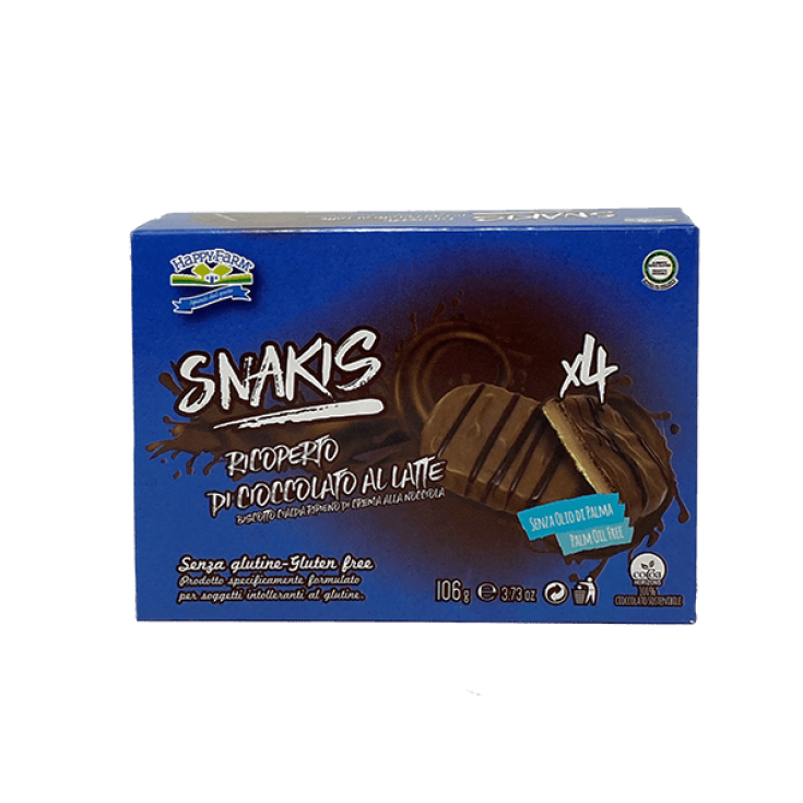 Snakis Ricoperto Di CioccolatoAl Latte Happy Farm&reg; 106g