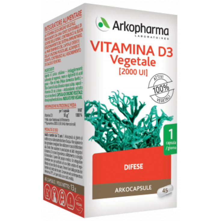Arkocapsule&reg; Vitamina D3 Arkopharma 45 Capsule