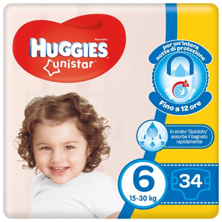 Unistar Pannolini Tier 3 Taglia 6 Huggies&reg; 34 Pezzi