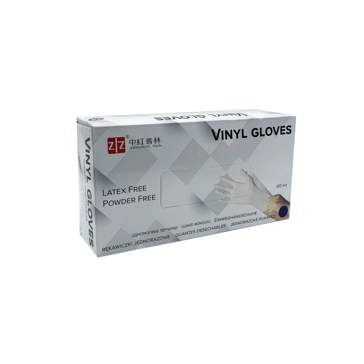 Guanti In Vinile Zhong Hong Pulin 100 Pezzi