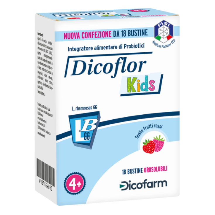 Dicoflor Kids Dicofarm 18 Bustine Orosolubili Dicoflor Kids Dicofarm 18 Bustine Orosolubili