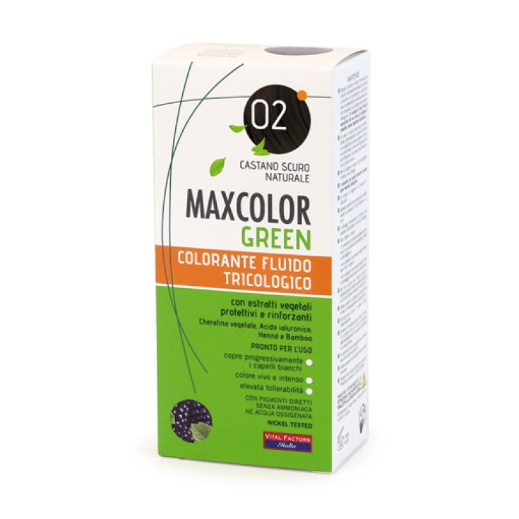 MaxColor Green 02 Castano Scuro&nbsp;Naturale Vital Factors 1 Kit