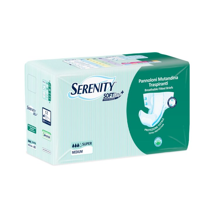 Pannoloni Mutandina Traspiranti Soft Dry Super Serenity Taglia M 15 Pezzi