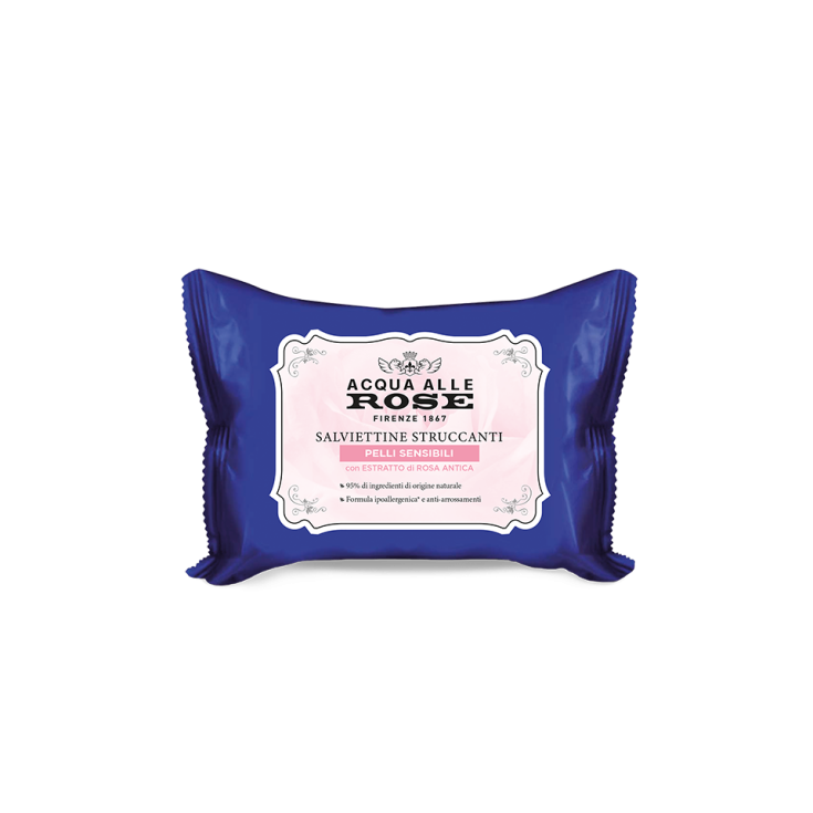 Salviette Struccanti Pelli Sensibili Acqua Alle Rose 20 Pezzi