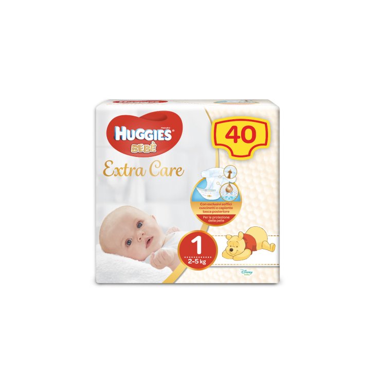 Extra Care Taglia 1 Huggies Beb&eacute; 40 Pezzi