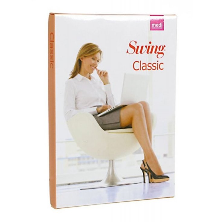 Swing Classic 18mmHg Autoreggente MEDI Nero Taglia 5