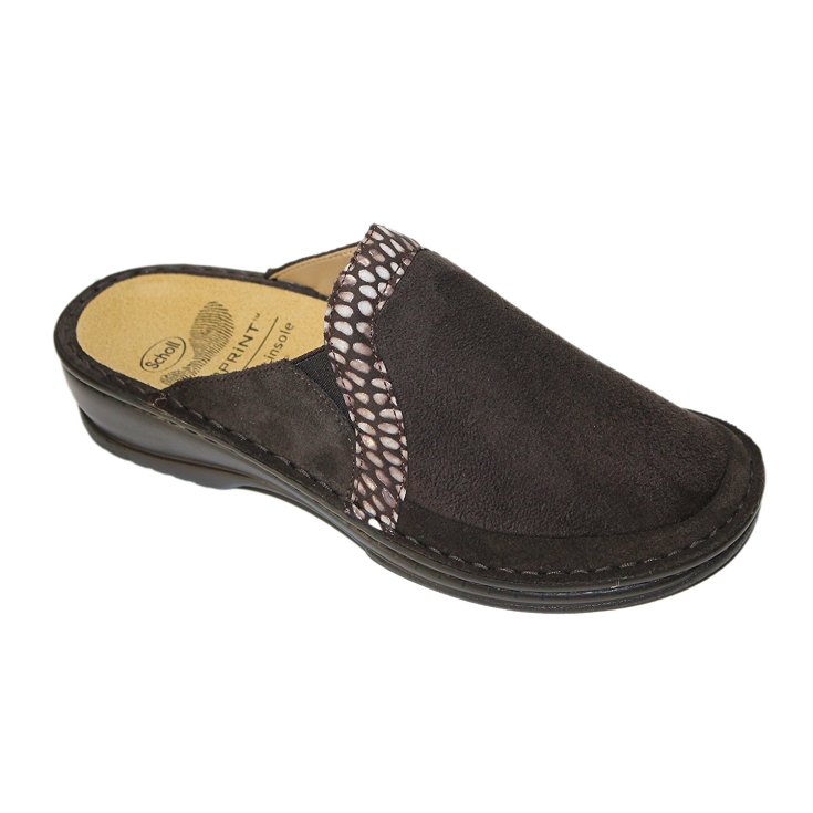 MERIBEL CIABATTA  CAMOSCIO ELASTICA DONNA TESTA DI MORO N36 Dr.Scholl's&reg;