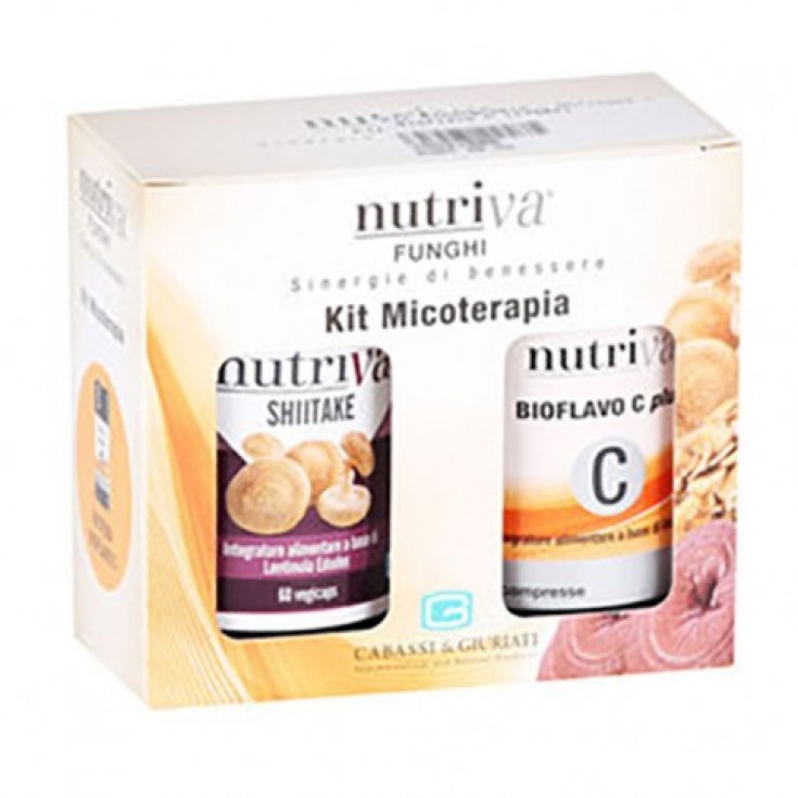 Nutriva&reg; Kit Micoterapia Shiitake+Bioflavo C Plus 2x60 Compresse