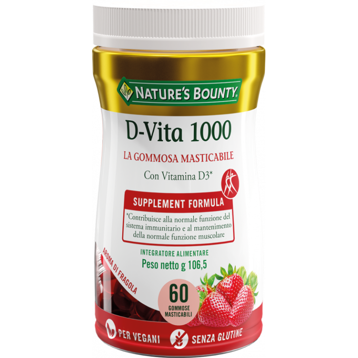 D-Vita 1000 Nature's Bounty 60 Gommose Masticabili