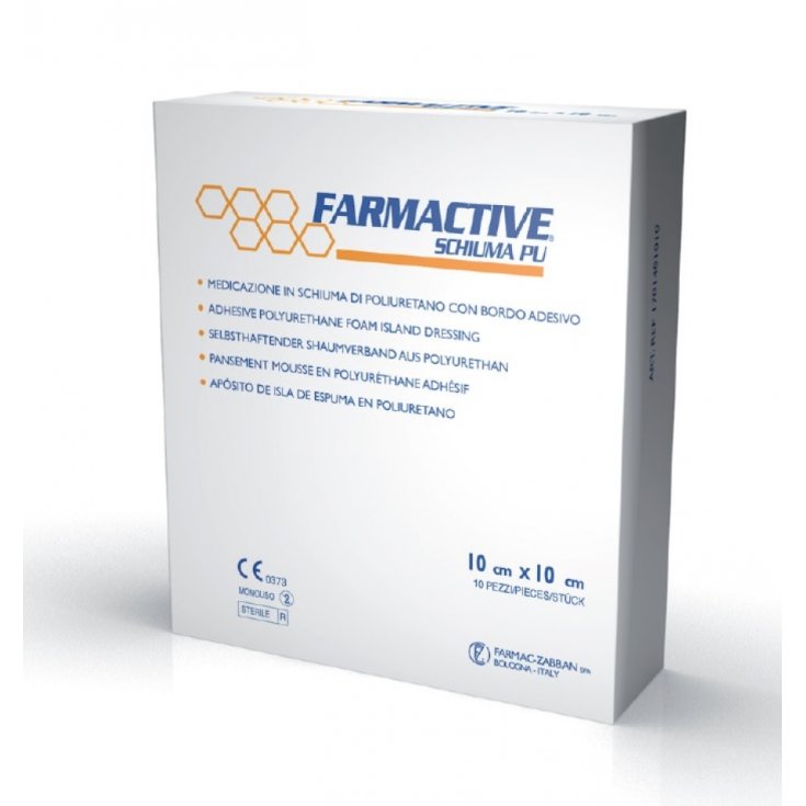 Farmactive Schiuma PU 10x10cm Farmac-Zabban 10 Pezzi