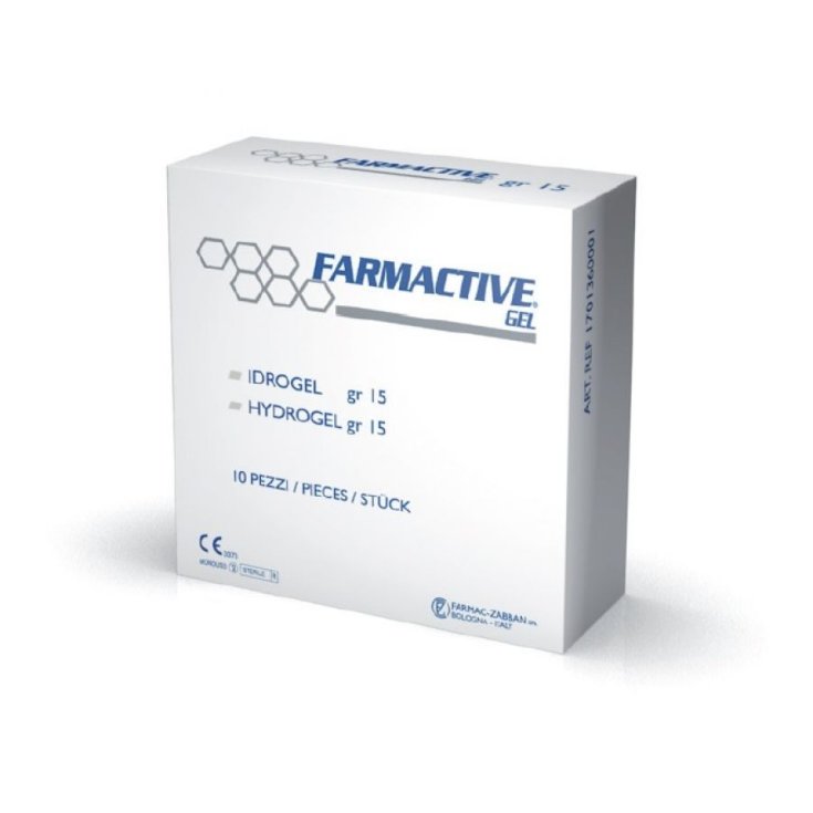 Farmactive Idrogel 10x10cm Farmac-Zabban 10 Pezzi