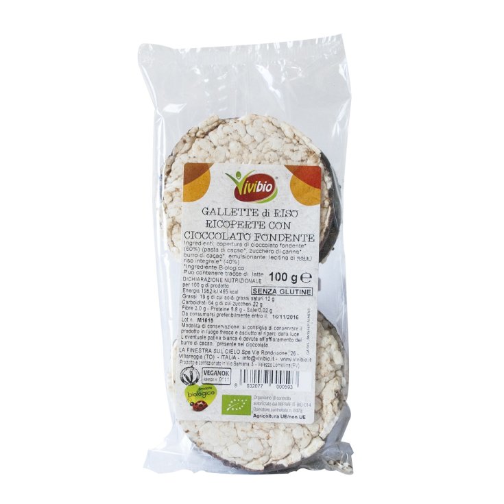 Gallette Di Riso Cioccolato Fondente ViviBio&reg; 100g