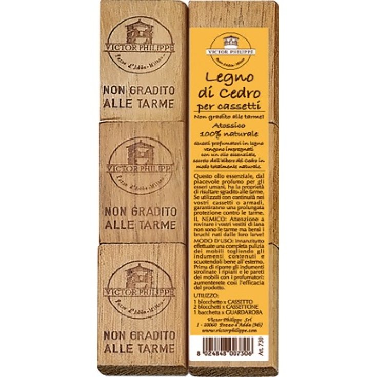 Legno Di Cedro Profumatore Per Cassetti&nbsp;VICTOR PHILIPPE 6 Pezzi