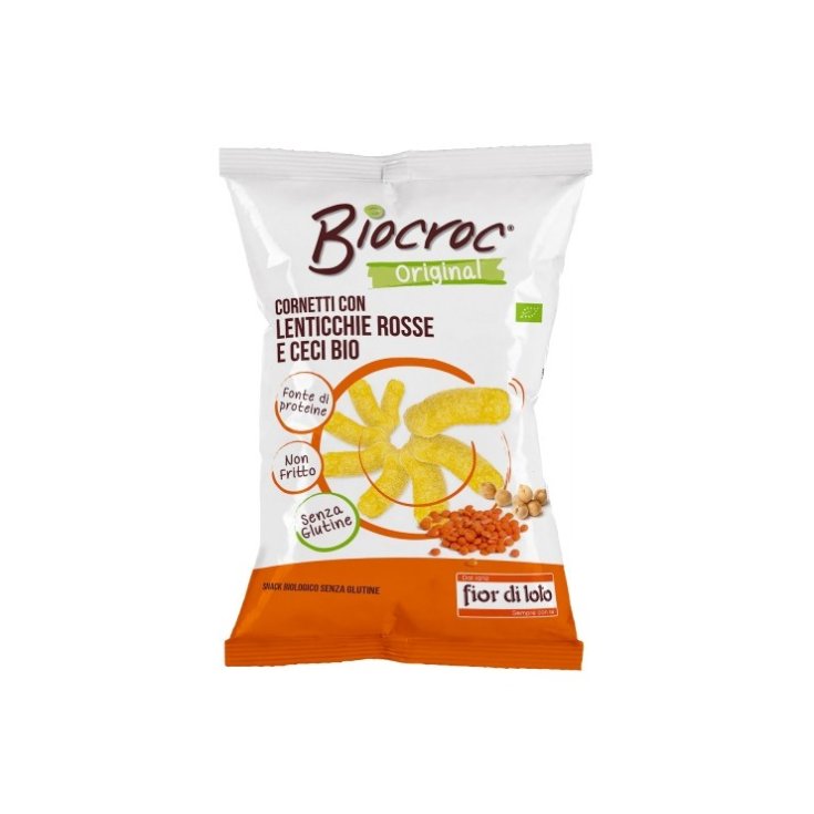 Biocroc&reg; Original Cornetti Con Lenticchie Rosse E Ceci Fior Di Loto 45g