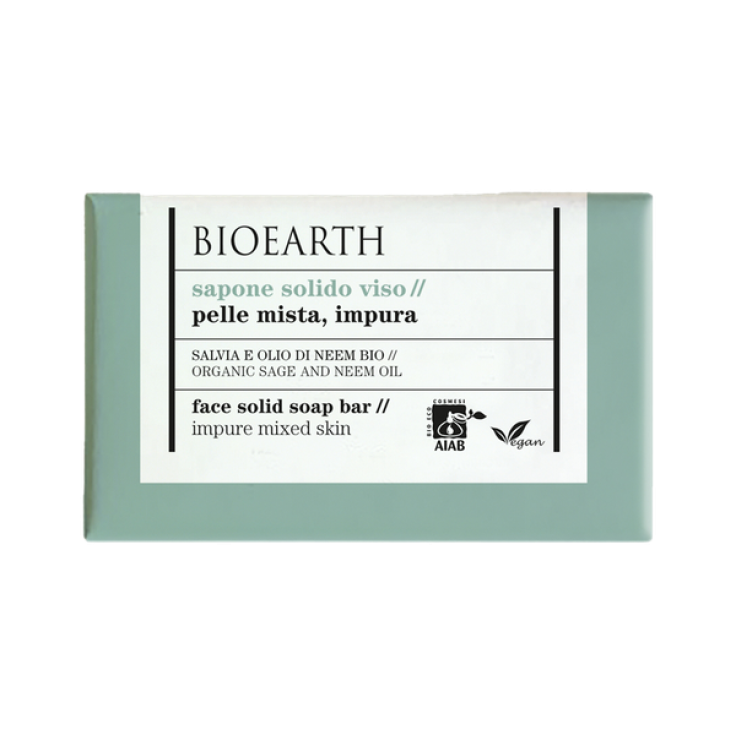 Sapone Solido Viso Salvia E Olio di Neem Bioearth 150g