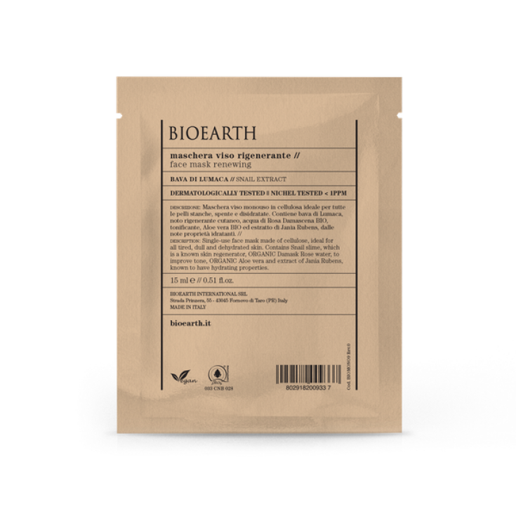 Maschera Viso Rigenerante BioEarth 15ml