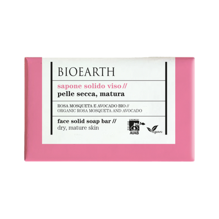 Sapone Solido Viso Rosa Mosqueta E Avocado Bio Bioearth 150g
