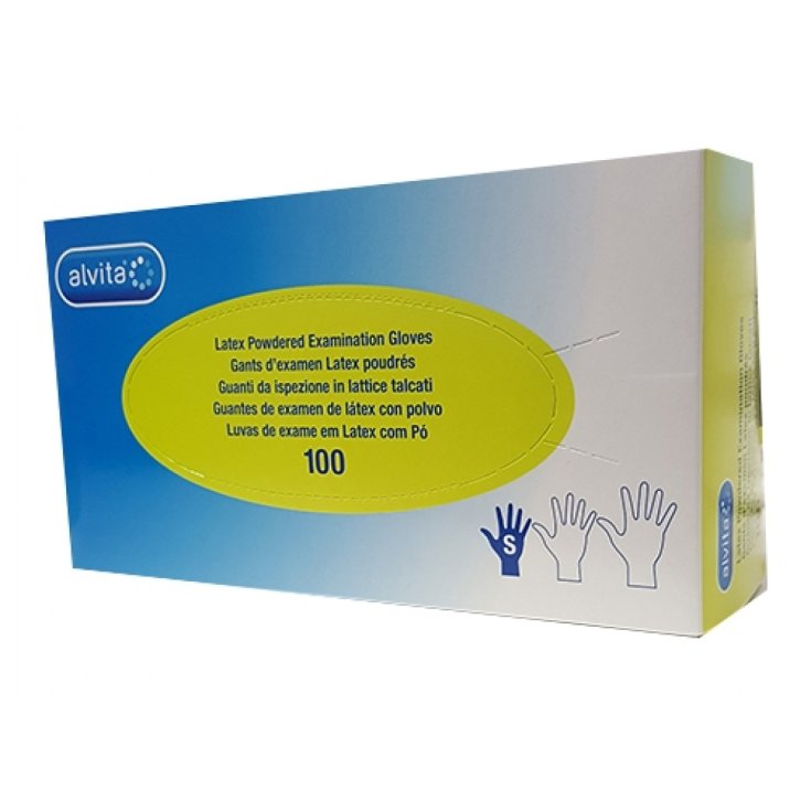 ALVITA&reg; GUANTI LATTICE SENZA POLVERE S 100 Pezzi