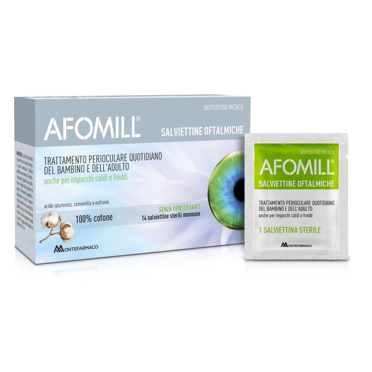 AFOMILL&reg; SALVIETTINE OFTALMICHE Montefarmaco 14 Bustine