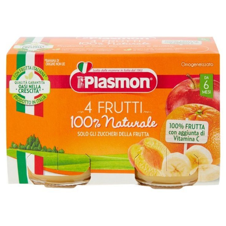 Omogeneizzato 4 FRUTTI&nbsp;Plasmon&reg; 2X80G
