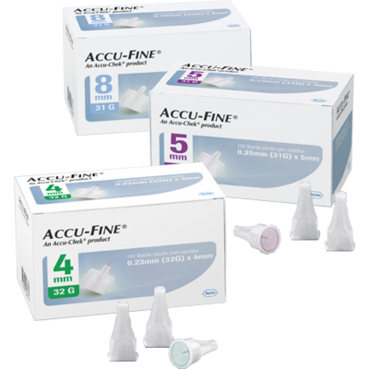 Accu-Fine&reg; G33 4mm Roche Diabetes 100 Aghi Penna