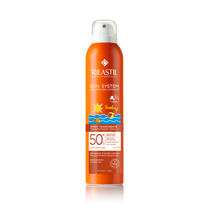 Sun System Baby Spray Trasparente Spf50+ Rilastil 200ml