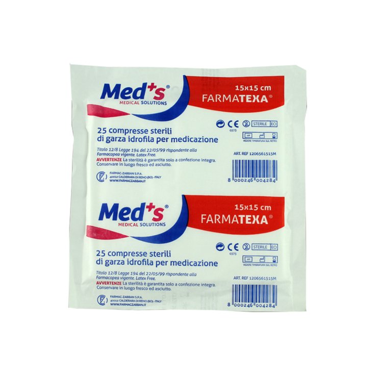 MED'S&reg; GARZA FARMATEXA&reg; 12/8 15X15 50 Pezzi