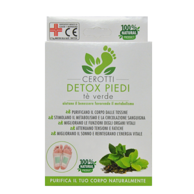 Cerotti Detox Piedi T&egrave; Verde 8 Pezzi