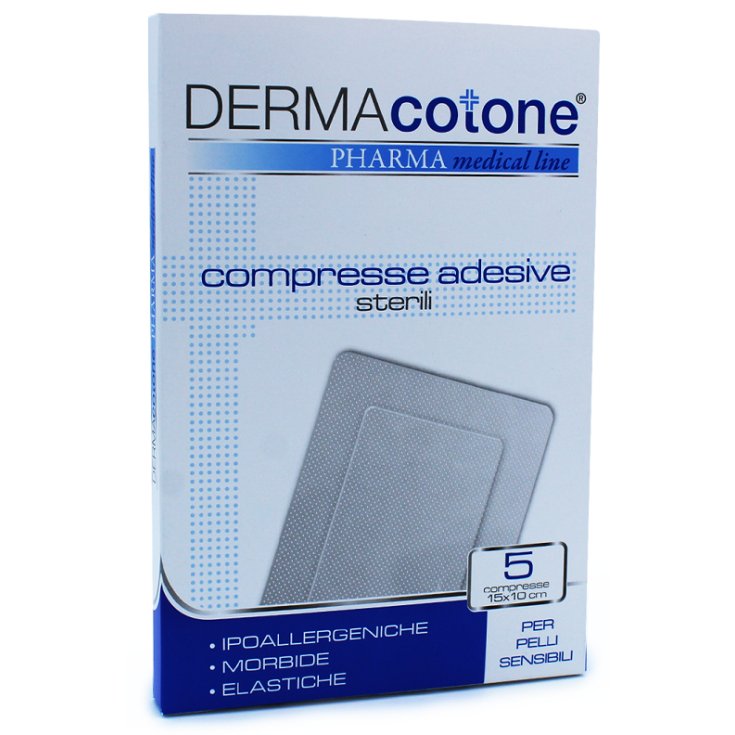 COMPRESSE ADESIVE STERILI DERMACOTONE&reg; 10X15CM 5 PEZZI