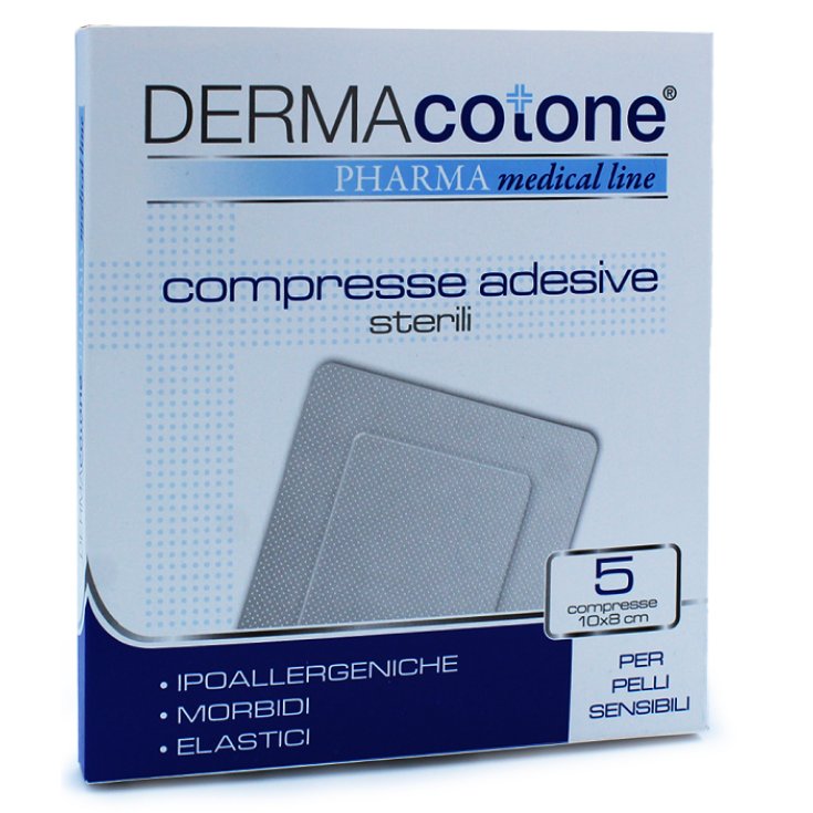COMPRESSE ADESIVE DERMACOTONE&reg; 10X8CM 5 PEZZI