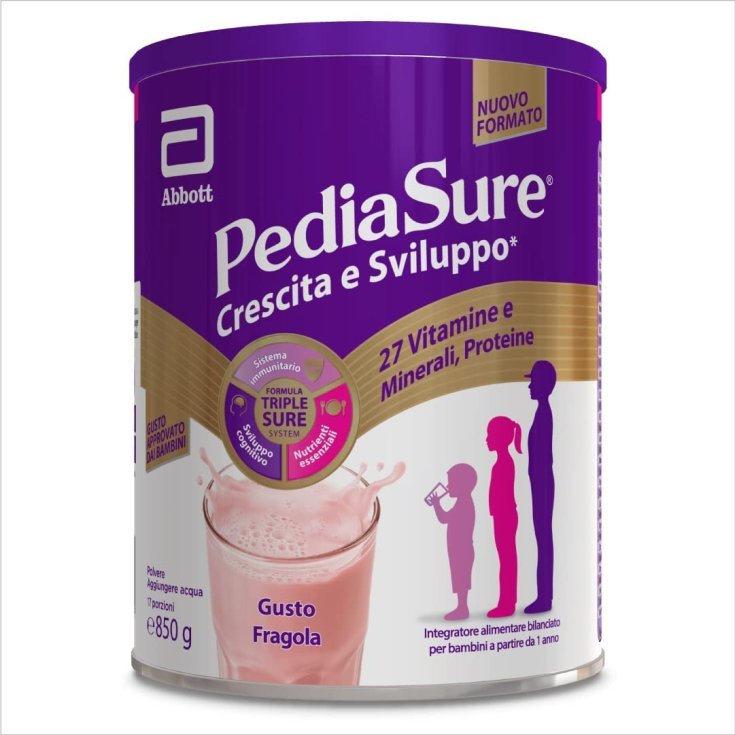 Pediasure&reg; Crescita&Sviluppo Gusto Fragola Abbott 850g