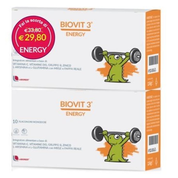 Biovit 3&reg; Energy Laborest 10 Flaconcini Bevibili Da 10ml MULTIPACK