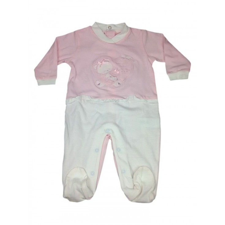 Tutina Cotone Bimba Chic Colore Rosa 3-6m&nbsp;Bidibimbo 1 Pezzo