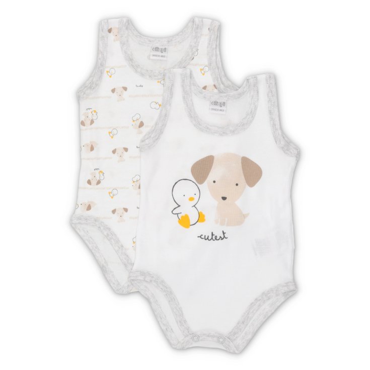 Bi-Pack Body Intimo Bimba Senza Maniche Ellepi 1 Set